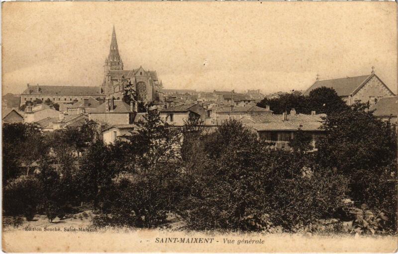 Carte postale ancienne Saint-Maixent Vue Generale France à Saint-Maixent