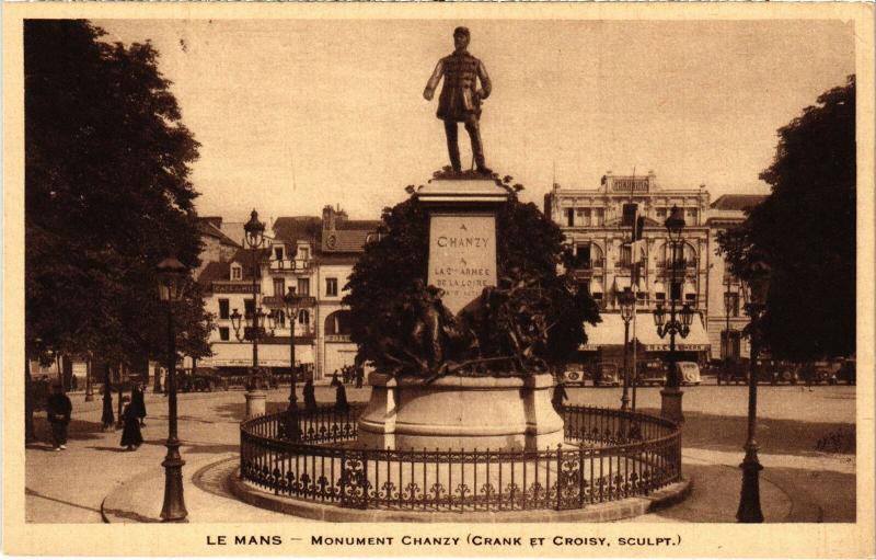 Carte postale ancienne Le Mans Monument Chanzy France au Mans
