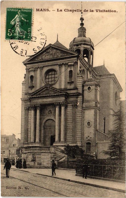Carte postale ancienne Le Mans Chapelle de la Visitation France au Mans