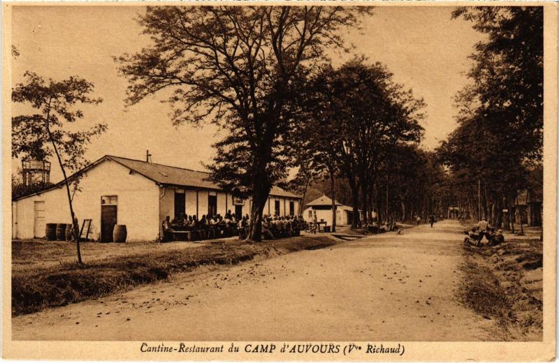 Carte postale ancienne Cantine-Restaurant Camp d'Auvours France