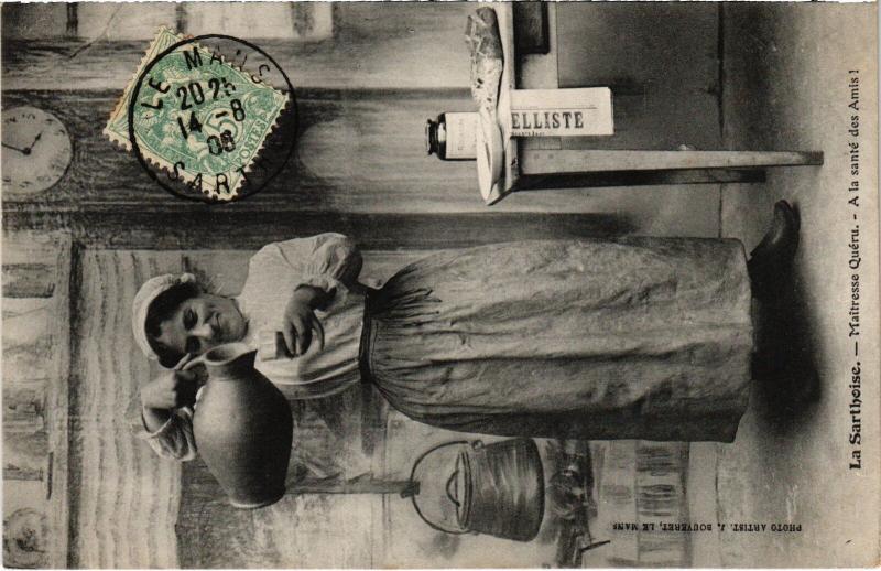 Carte postale ancienne La Sarthoise - Maitresse Queru - Type France