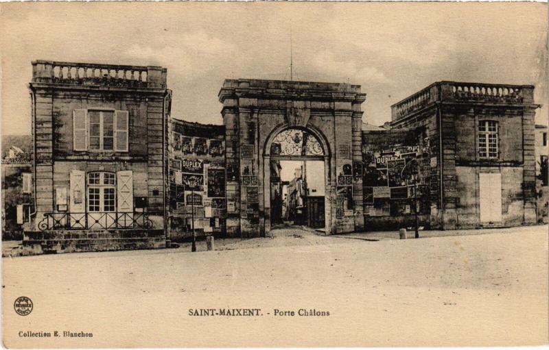 Carte postale ancienne Saint-Maixent Porte Chalons France à Saint-Maixent