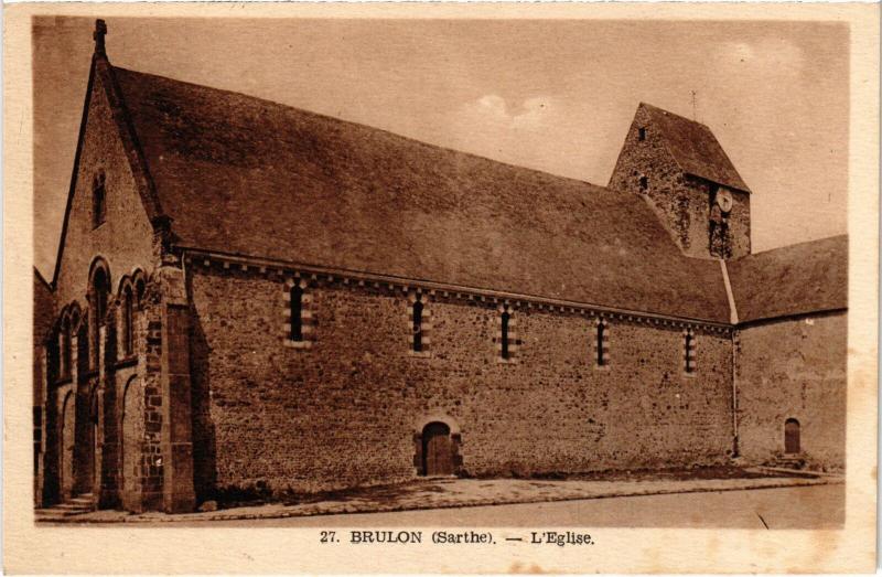 Carte postale ancienne Brulon Eglise France