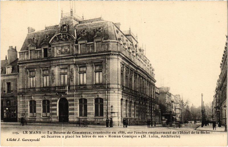 Carte postale ancienne Le Mans Bourse de Commerce France au Mans