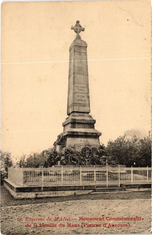 Carte postale ancienne Le Mans Environs - Monument France au Mans