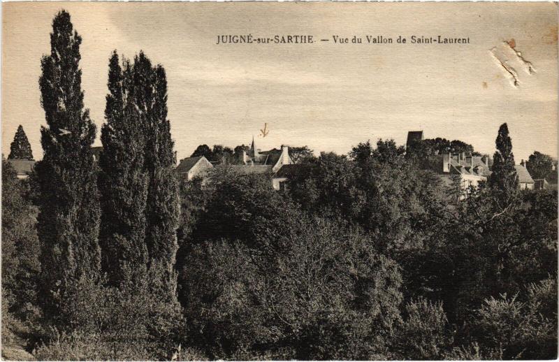 Carte postale ancienne Juigne-sur-Sarthe Vue du Vallon de Saint-Laurent France