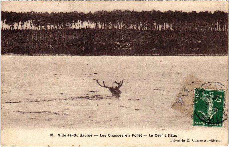 Carte postale ancienne Sille-le-Guillaume Les Chasses en Foret France
