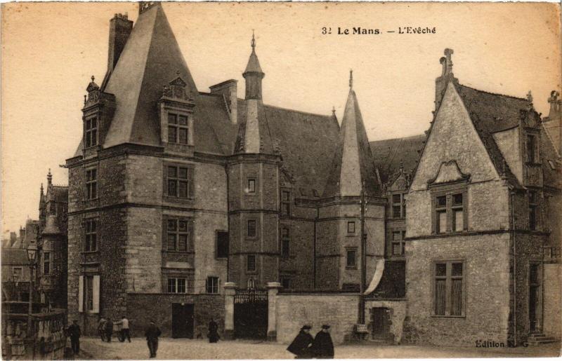Carte postale ancienne Le Mans L'Eveche France au Mans