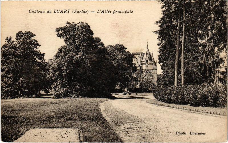 Carte postale ancienne Chateau du Luart - Alle Principale France