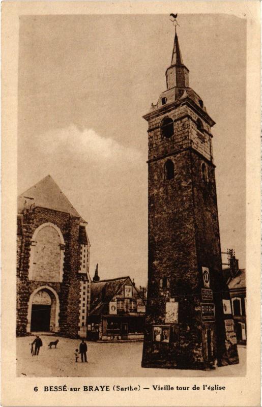 Carte postale ancienne Besse-sur-Braye Vieille Tour de l'Eglise France