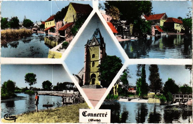 Carte postale ancienne Connerre Scenes France