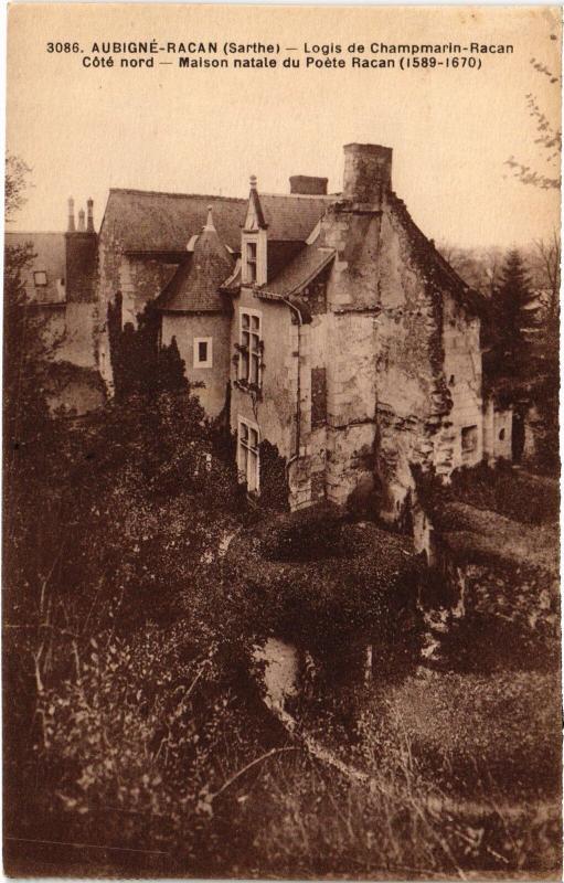 Carte postale ancienne Aubigne-Racan Logis de Champmarin-Racan - Maison France