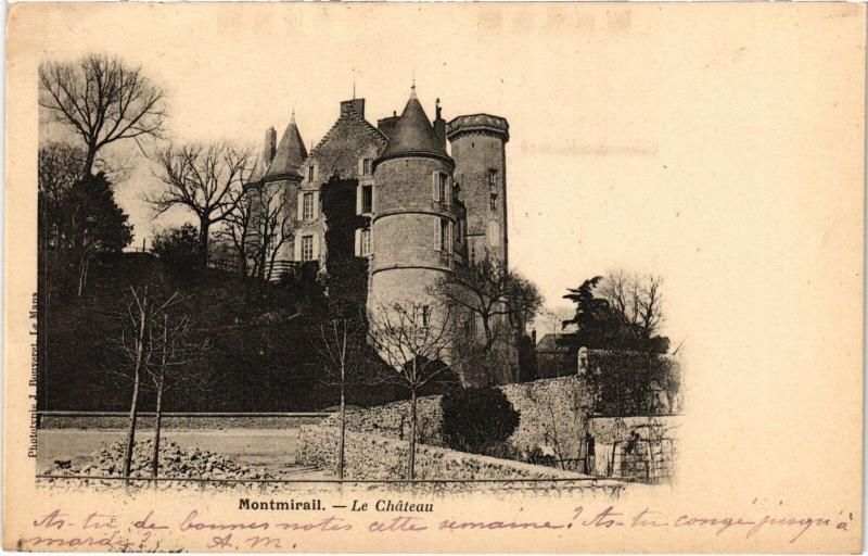 Carte postale ancienne Montmirail Le Chateau France à Montmirail