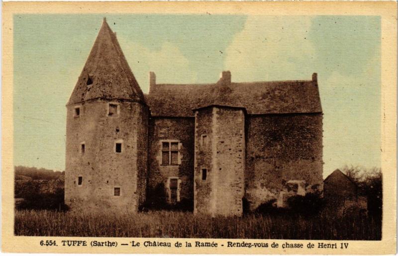Carte postale ancienne Tuffe Chateau de la Ramee France