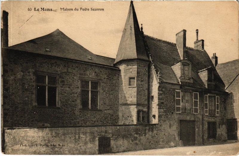 Carte postale ancienne Le Mans Maison du Poele Scarron France au Mans