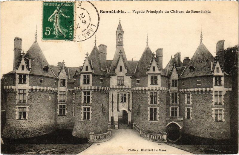 Carte postale ancienne Bonnetable Chateau - Facade Principale France