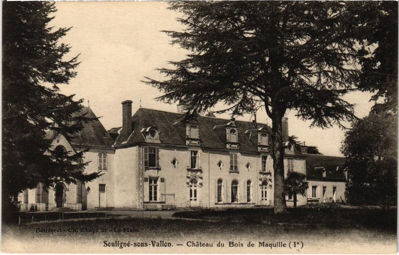 Carte postale ancienne Souligne-sous-Vallon Chateau du Bois de Maquille France