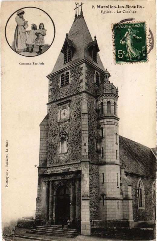 Carte postale ancienne Marolles-les-Braults Eglise France à Marolles-les-Braults