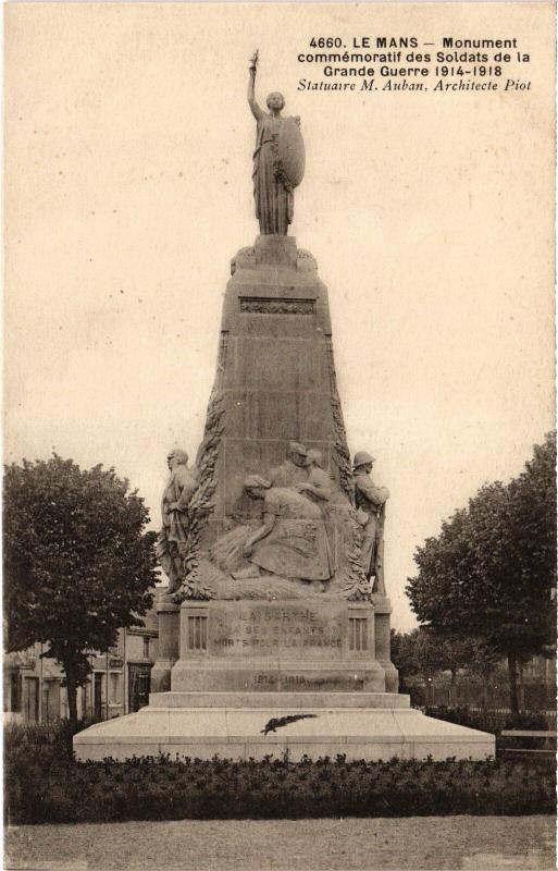Carte postale ancienne Le Mans Monument France au Mans