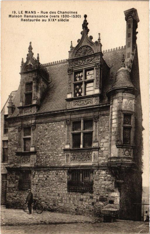 Carte postale ancienne La Mans Maison Renaissance France