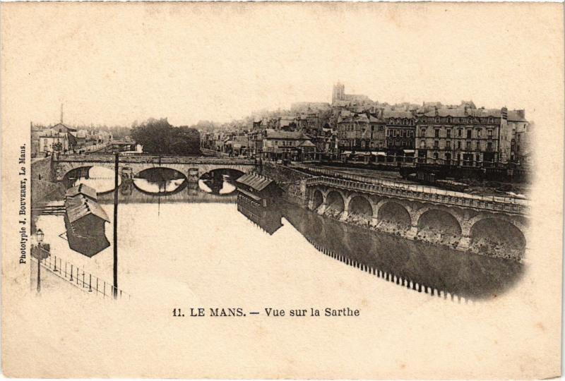 Carte postale ancienne Le Mans Vue sur la Sarthe France au Mans