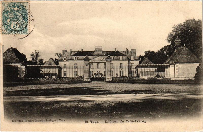 Carte postale ancienne Vaas Chateau du Petit-Perray France