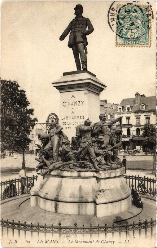 Carte postale ancienne Le Mans Monument de Chanzy France au Mans