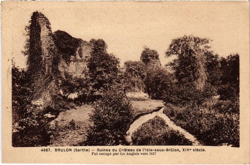 Carte postale ancienne Brulon Chateau de l'Isle-sous-Brulon France