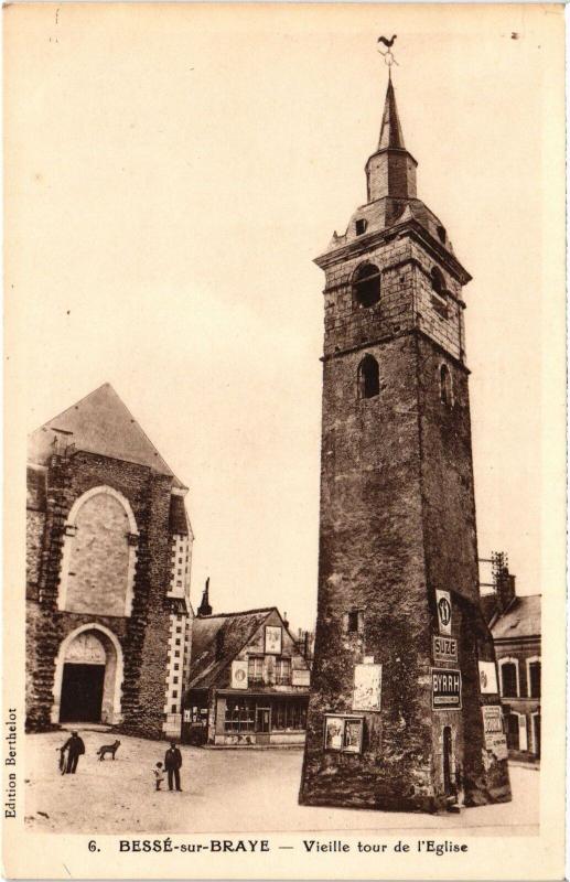 Carte postale ancienne Besse-sur-Braye Vieille Tour de l'Eglise France