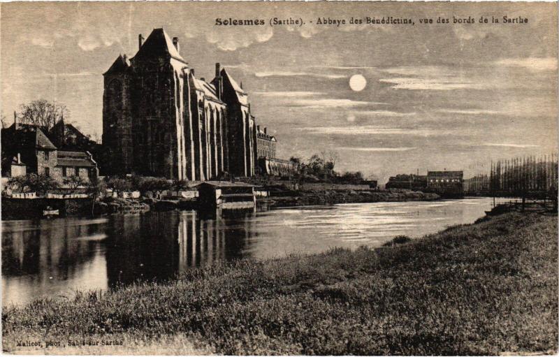 Carte postale ancienne Solesmes Abbaye de Benedictins France à Solesmes