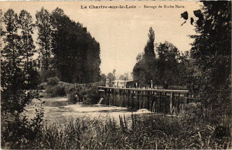 Carte postale ancienne La Chartre-sur-le-Loir Barrage de Roche Marie France à La Chartre-sur-le-Loir