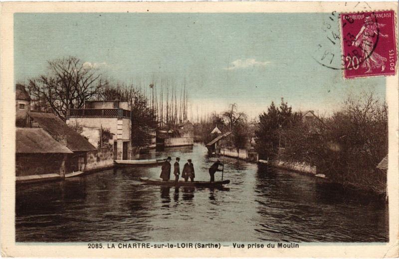 Carte postale ancienne La Chartre-sur-le-Loir Vue prise du Moulin France à La Chartre-sur-le-Loir