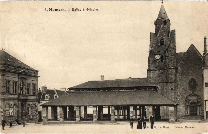 Carte postale ancienne Mamers L'Eglise Saint-Nicolas France à Mamers