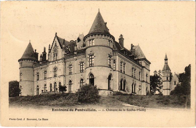 Carte postale ancienne Environs de Pontvallain Chateau de la Roche-Mailly France à Pontvallain