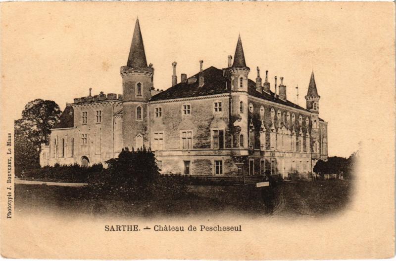 Carte postale ancienne Chateau de Pescheseul France