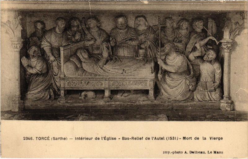 Carte postale ancienne Torce Interieur de l'Eglise France