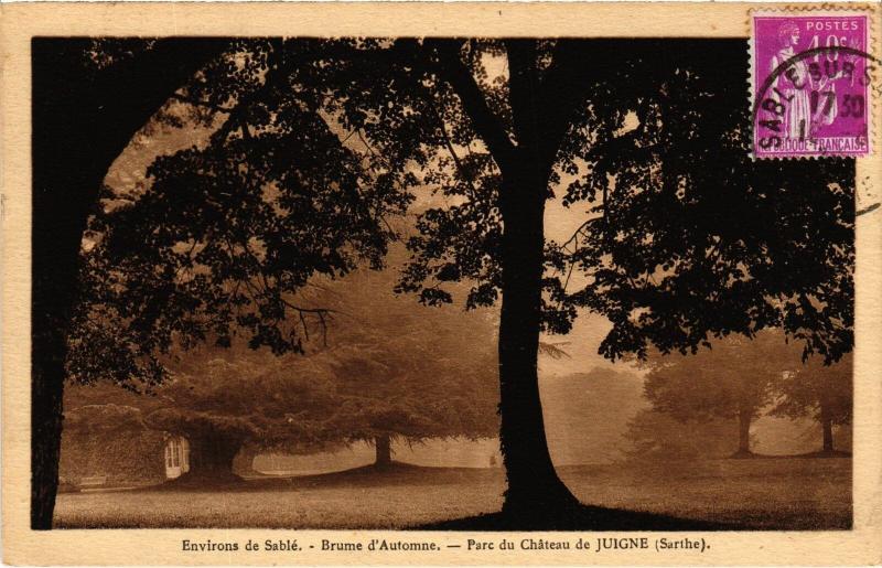 Carte postale ancienne Environs de Sable-sur-Sarthe Parc du Chateau de Juigne France