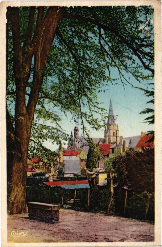Carte postale ancienne Saint-Calais L'Eglise vue des Quais France à Saint-Calais