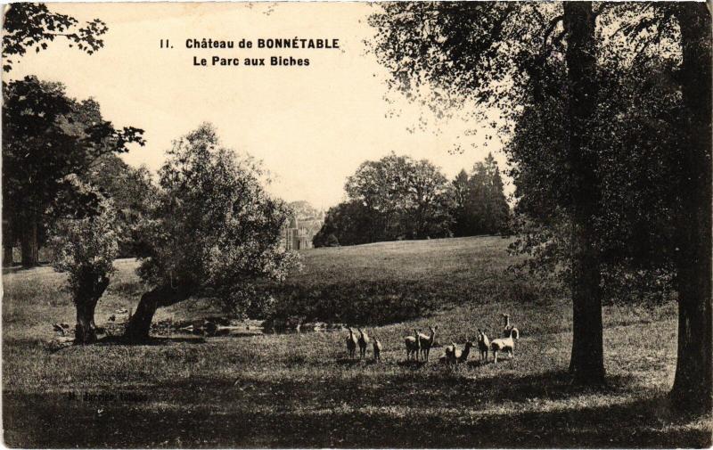 Carte postale ancienne Bonnetable Chateau de Bonnetable - Le Parc aux Biches France
