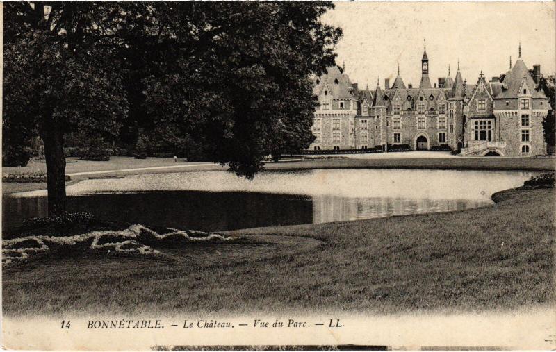 Carte postale ancienne Bonnetable Chateau - Vue du Parc France
