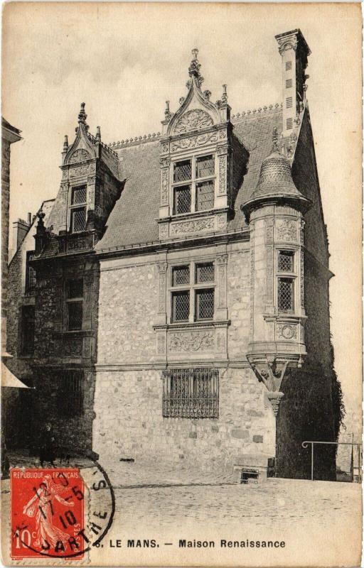 Carte postale ancienne Le Mans Maison Renaissance France au Mans