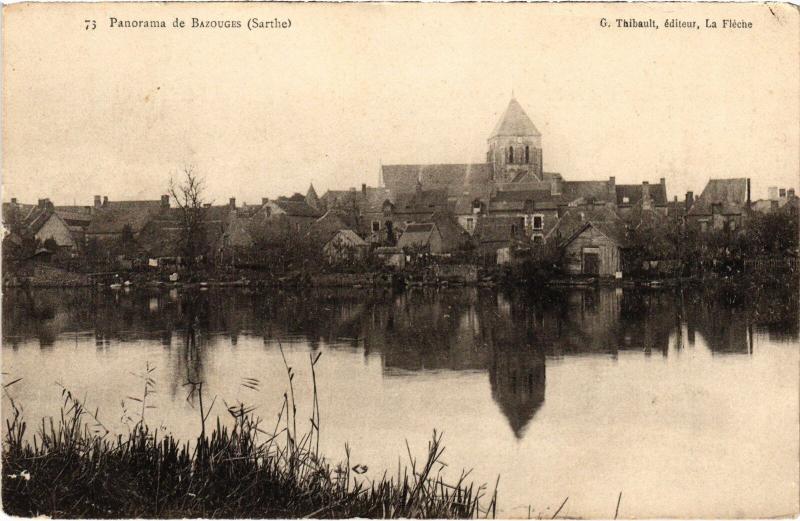 Carte postale ancienne Bazouges Panorama France