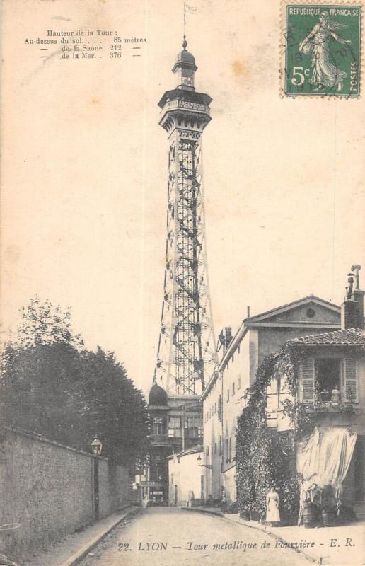 Carte postale ancienne Lyon - Tour Metallique De Fourviere à Lyon
