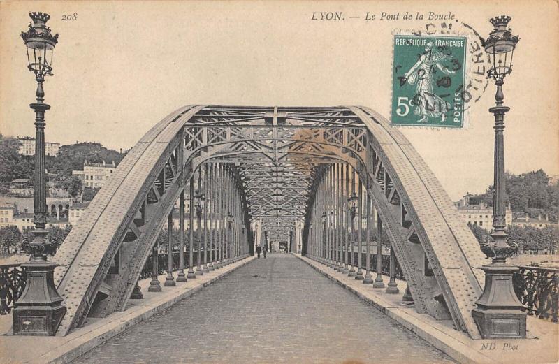 Carte postale ancienne Lyon - Pont De La Boucle à Lyon