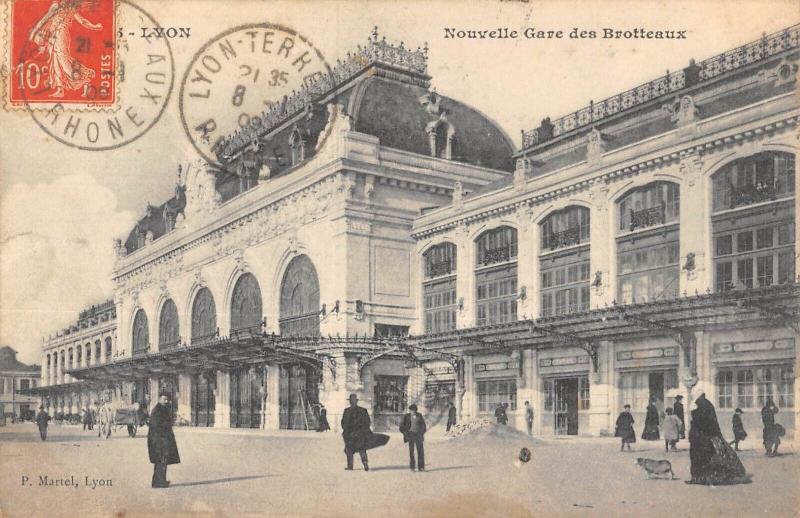 Carte postale ancienne Lyon - Nouvelle Gare Des Brotteaux à Lyon