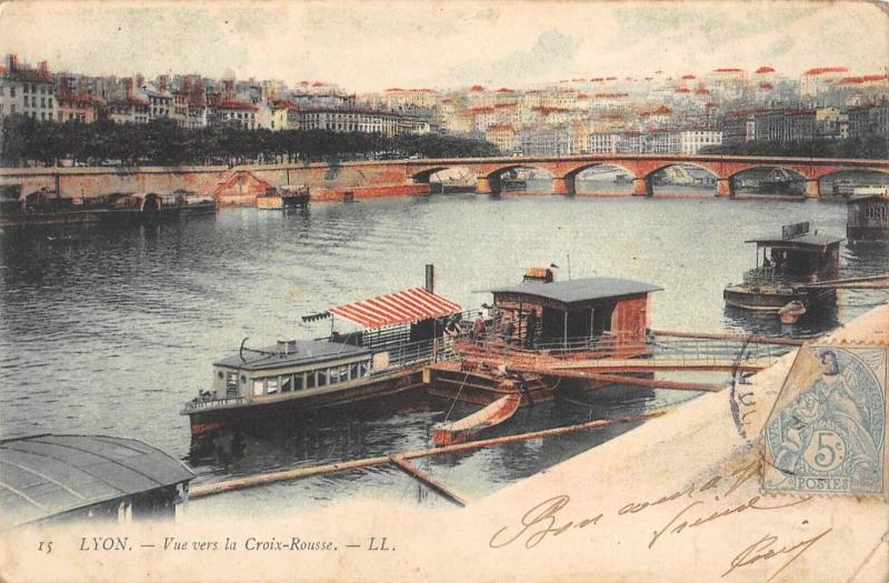 Carte postale ancienne Lyon - Vue Vers La Croix Rousse à Lyon
