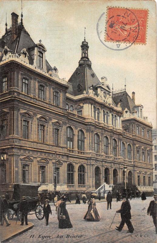 Carte postale ancienne Lyon - La Bourse à Lyon