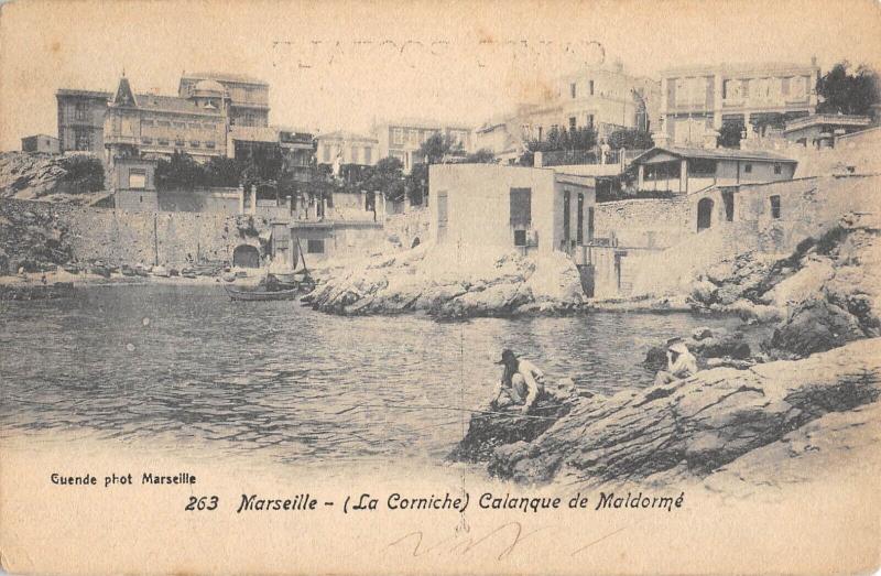 Carte postale ancienne Marseille - La Corniche - Calanque De Maldorme à Marseille