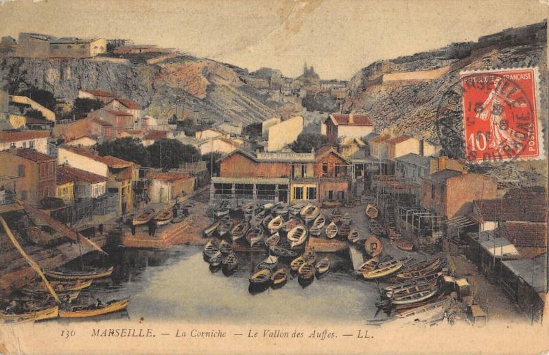 Carte postale ancienne Marseille - Le Vallon Des Auffes à Marseille