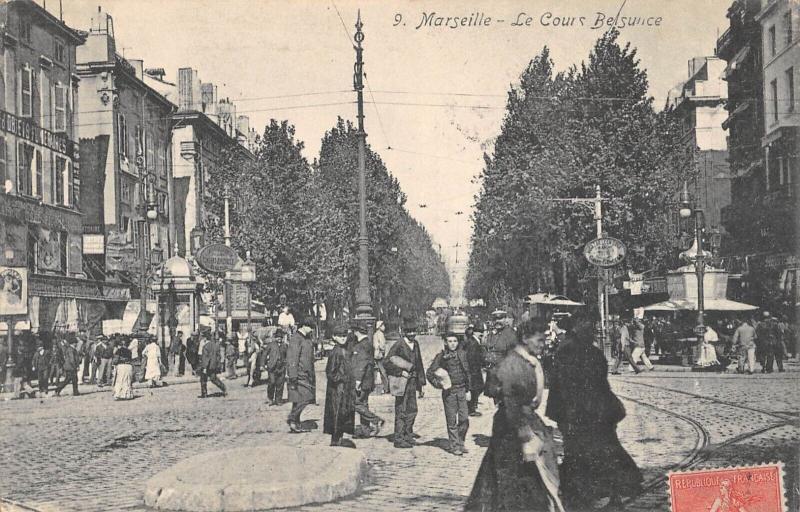 Carte postale ancienne Marseille - Le Cours Belsunce à Marseille